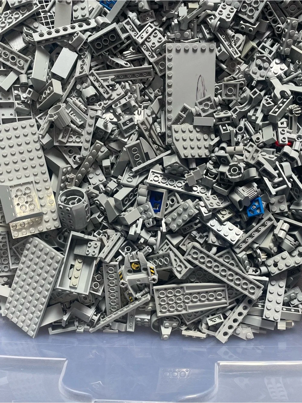 5+ Pounds Grey Lego Pieces, Assorted Pieces